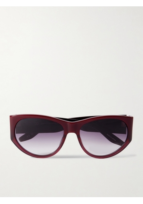 Barton Perreira - Cruz Cat-eye Acetate Sunglasses - Burgundy - One size