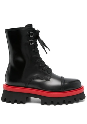 Ferragamo Pre-Owned chunky combat boots - Black