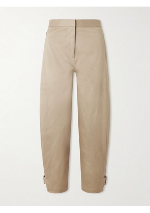 Proenza Schouler White Label - Serene Cotton-blend Twill Tapered Pants - Brown - US00,US0,US2,US4,US6,US8,US10,US12,US14