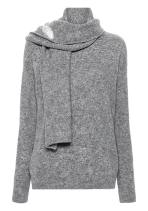 Giuseppe Di Morabito brooch-detail sweater - Grey