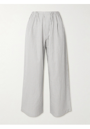 Proenza Schouler White Label - Meadow Checked Cotton-poplin Wide-leg Pants - Gray - US0,US2,US4,US6,US8,US10,US12,US14
