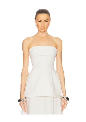 Helsa The Heavy Crepe Tunic Top in Ivory. Size L. Also in M, S, XL, XS, XXS.