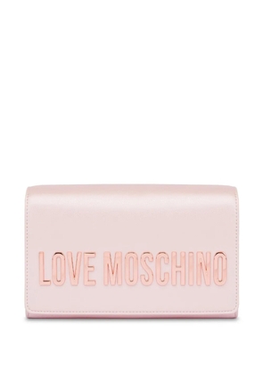 Love Moschino logo-lettering cross body bag - Pink