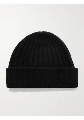 TOTEME - Ribbed Cashmere Beanie - Black - One size