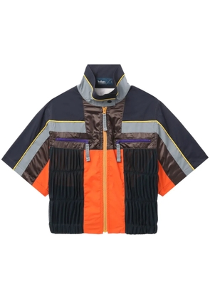 Kolor panelled mock-neck shirt - Orange