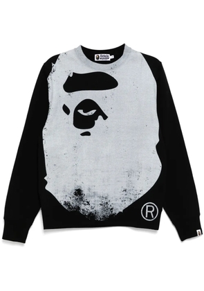 A BATHING APE® faded-printed sweater - Black