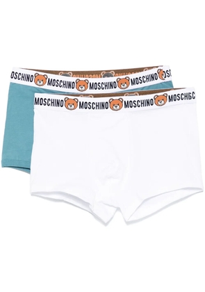 Moschino logo-waistband briefs (pack of two) - Blue