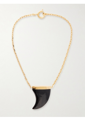 MARANT ÉTOILE - Gold-tone Bone Pendant Necklace - Black - One size