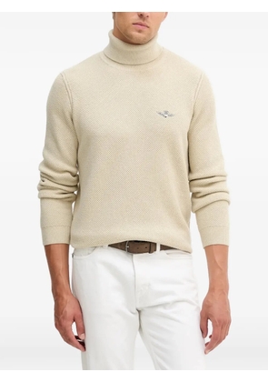 Aeronautica Militare roll-neck textured sweater - Neutrals