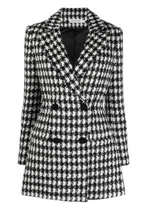 Self-Portrait houndstooth blazer dress - Black