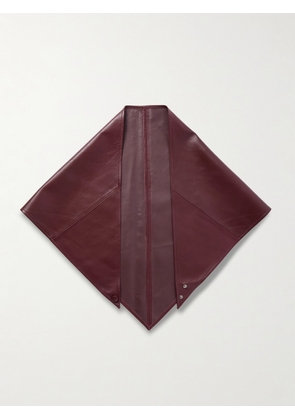 Nour Hammour - Leather Headscarf - Burgundy - One size