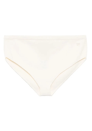 TOM FORD logo-embroidered brief - White