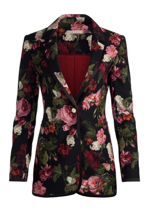 alice + olivia Breann floral blazer - Black