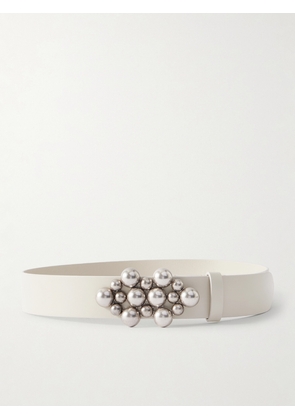MARANT ÉTOILE - Vickia Embellished Leather Belt - Gray - 75,80,85,90,95