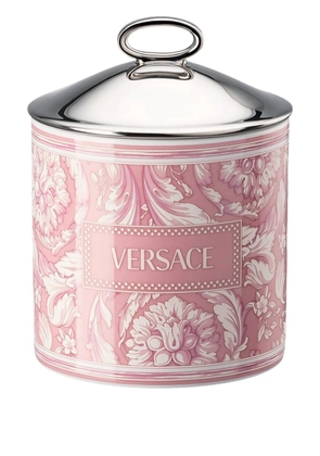 Versace Barocco logo-print candle - Pink