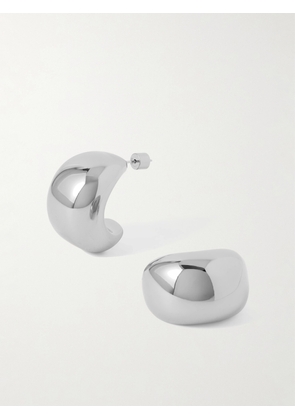 Martha Calvo - Jordyn Rhodium-plated Hoop Earrings - Silver - One size