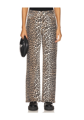 Ganni Izey Wide Leg Jeans in Brown. Size 25. Also in 26, 27, 28, 29, 30, 31.