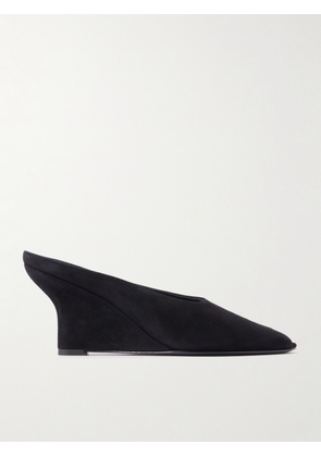 TOTEME - Velvet Wedge Mules - Black - IT36,IT37,IT38,IT39,IT40,IT41,IT42