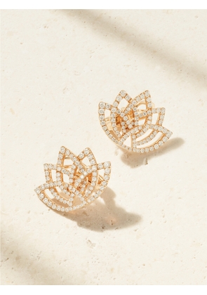 Garrard - Blossom 14-karat Rose Gold And Diamond Earrings - One size