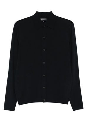 Emporio Armani button-front wool cardigan - Blue