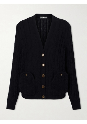 BLAZÉ Milano - Ket Cable-knit Cotton Cardigan - Black - 00,1,2,3,4