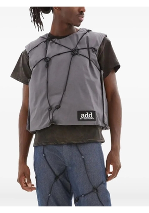 Who Decides War knotted-detail padded vest - Grey