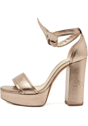 Alexandre Birman knotted platform heeled sandals - Gold