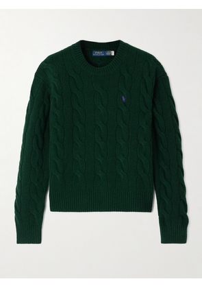 Polo Ralph Lauren - Cable-knit Wool And Cashmere-blend Sweater - Green - xx small,x small,small,medium,large,x large