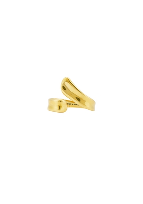 Jenny Bird Solene Double Ring in Metallic Gold.