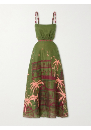 Johanna Ortiz - Sailors Prayer Printed Woven Maxi Dress - Green - US0,US2,US4,US6,US8,US10,US12