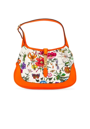 FWRD Renew Gucci Flora Jackie 1961 Hobo Bag in Orange.