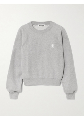 ÉTERNE - Embroidered Cotton And Modal-blend Jersey Sweatshirt - Gray - x small,small,medium,large,x large