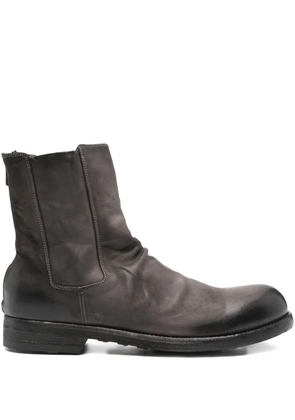 Officine Creative zip leather boots - Brown
