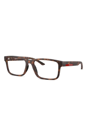 Prada Linea Rossa rectangle-frame glasses - Brown