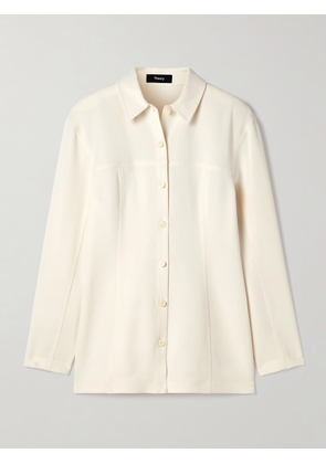 Theory - Crepe Shirt - Off-white - x small,small,medium,large
