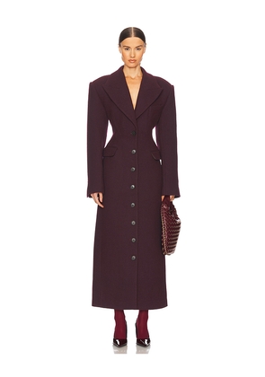 Helsa Italian Wool Blend Topcoat in Burgundy. Size S. Also in XS.