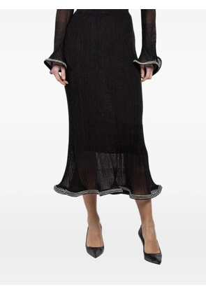 Simkhai ruffled midi skirt - Black