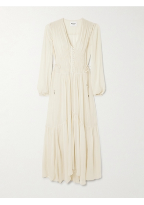Marant Étoile - Briane Gathered Georgette Maxi Dress - Ecru - FR 34,FR 36,FR 38,FR 40,FR 42,FR 44