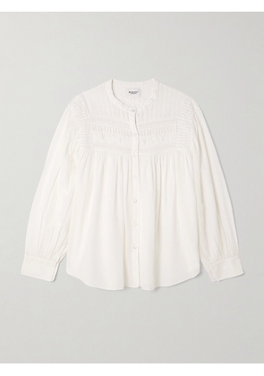 MARANT ÉTOILE - Plalia Pintucked Cotton-blend Voile Shirt - White - FR 34,FR 36,FR 38,FR 40,FR 42,FR 44