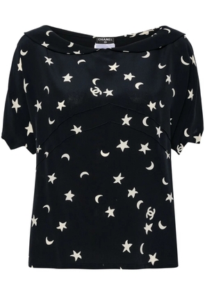 CHANEL Pre-Owned 2008 short sleeve shirt blouse tops - Blue