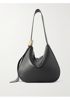 AMANU - The Zambia Embellished Textured-leather Shoulder Bag - Black - One size