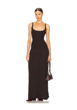 Helsa Maddison Maxi Knit Dress in Brown. Size L. Also in M, XL.