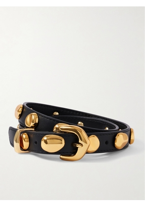 AMANU - The Vaal Embellished Leather Belt - Black - P/S,S,S/M,M,M/L,L