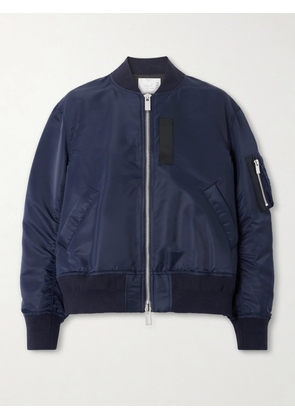 Sacai - Pleated Padded Shell Bomber Jacket - Blue - 1,2,3,4
