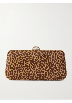 Valentino Garavani - Carry Secrets Embellished Leopard-print Calf Hair Clutch - Animal print - One size