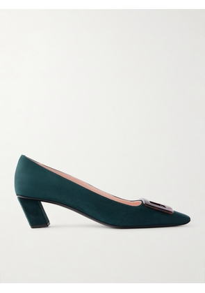 Roger Vivier - Belle Vivier 45 Suede Pumps - Green - IT34,IT35,IT35.5,IT36,IT36.5,IT37,IT37.5,IT38,IT38.5,IT39,IT39.5,IT40,IT40.5,IT41,IT41.5,IT42