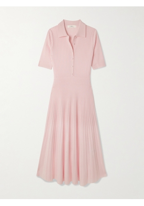 Arch4 - Skylark Ribbed Organic Cashmere Midi Dress - Pink - x small,small,medium,large