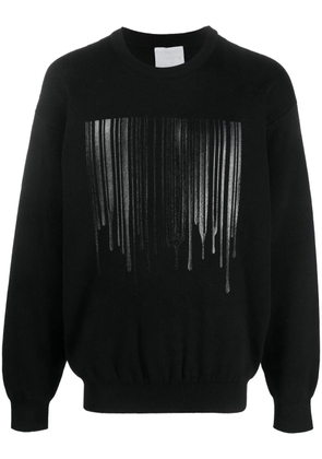 VTMNTS logo-print knit sweater - Black