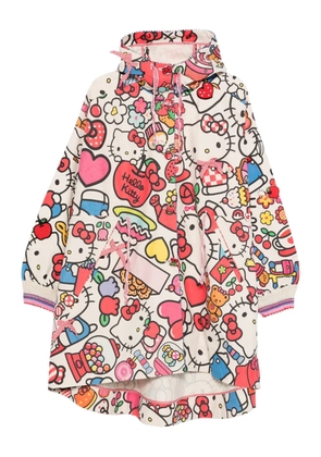 Pero print hooded coat - Neutrals