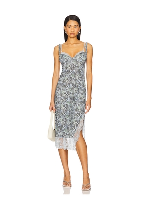 Free People x Intimately Fp Party Crasher Midi Slip Dress In Seafoam Combo in Blue. Size L. Also in M.
